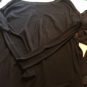 Vince top with satin front and wool back